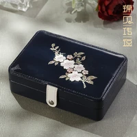 jewelry box storage box small ear studs earrings earrings hand jewelry storage box portable fantastic delicate earrings necklace