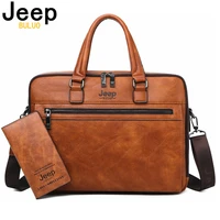 jeep buluo brand new style shoulder travel bag for man high quality men business briefcase bags for 14 inch laptop a4 file