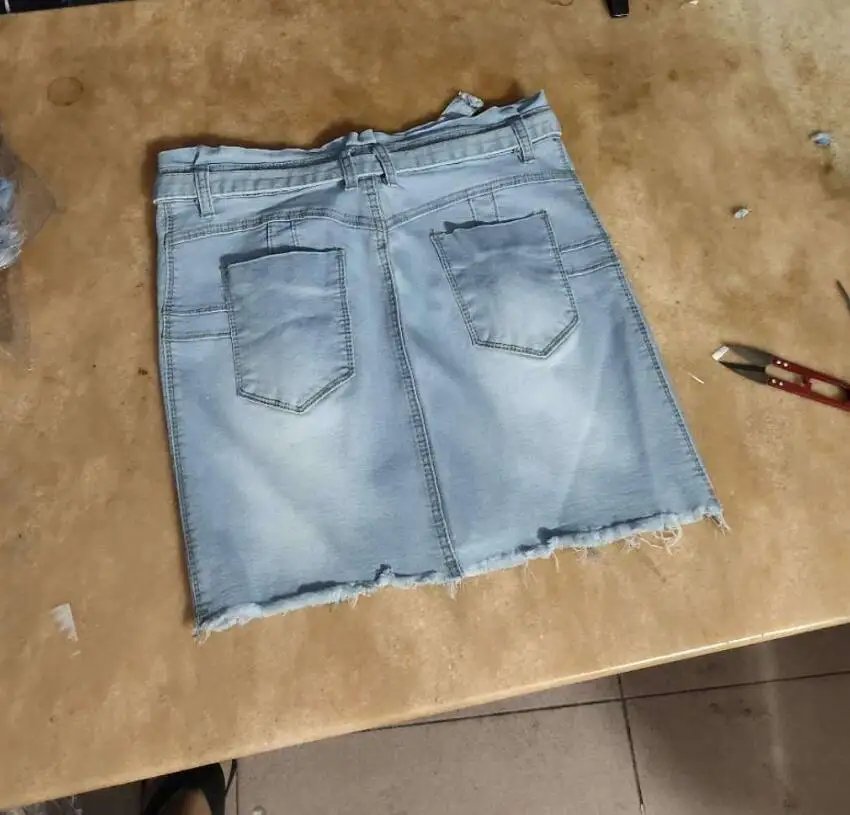 

Denim Skirt High Waist Mini Skirts Women 2021 Summer New Casual Bandage Single Button Package Hip Wild Jean Skirt p2003