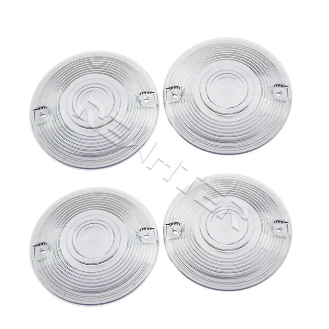 4pcs clear 2pcs/4pcs Motorcycle Turn Signal Light Cover Red Clear Smoke Orange Lens For Harley Touring Electra Glides Road King Ultra Glide - Цвет: 4pcs clear