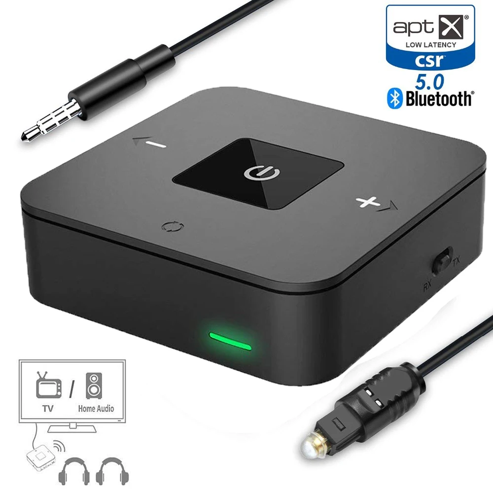 

Aptx LL Bluetooth 5.0 Audio Transmitter Receiver RCA 3.5mm AUX Spdif Stereo Wirlesss Adapter USB Dongle For Car TV PC Headphones