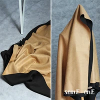 2mm thick suede fabric khaki faux suede fleece air layer diy patches autumn winter jacket coat clothes designer fabric