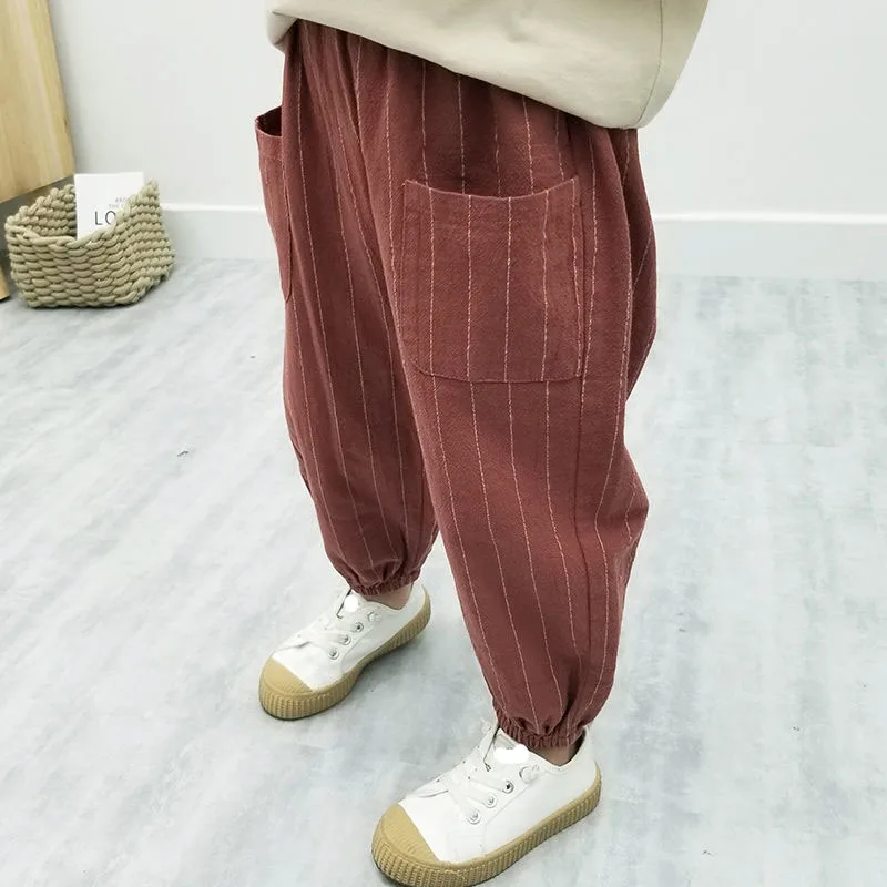 Штаны для мальчиков детская весенне-летняя одежда детские штаны-шаровары