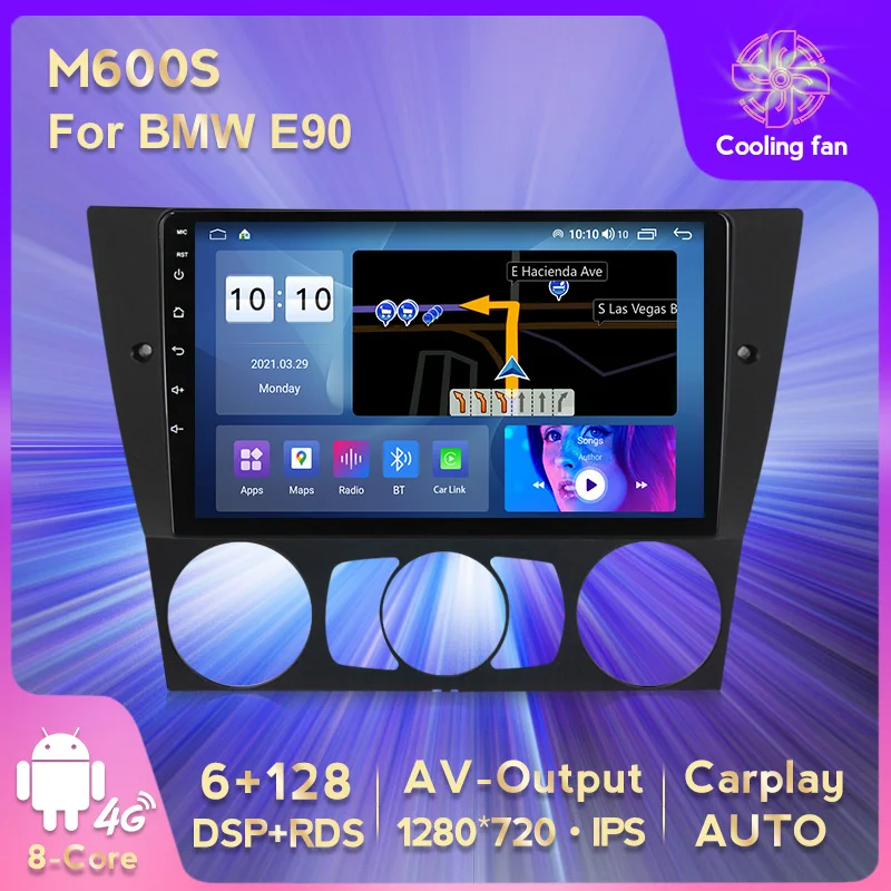 

Экран 9 дюймов 1280*720 IPS Android 10 для BMW 3 серии E90 E91 E92 E93 2006-2012 Автомагнитола мультимедийный видеоплеер навигация GPS