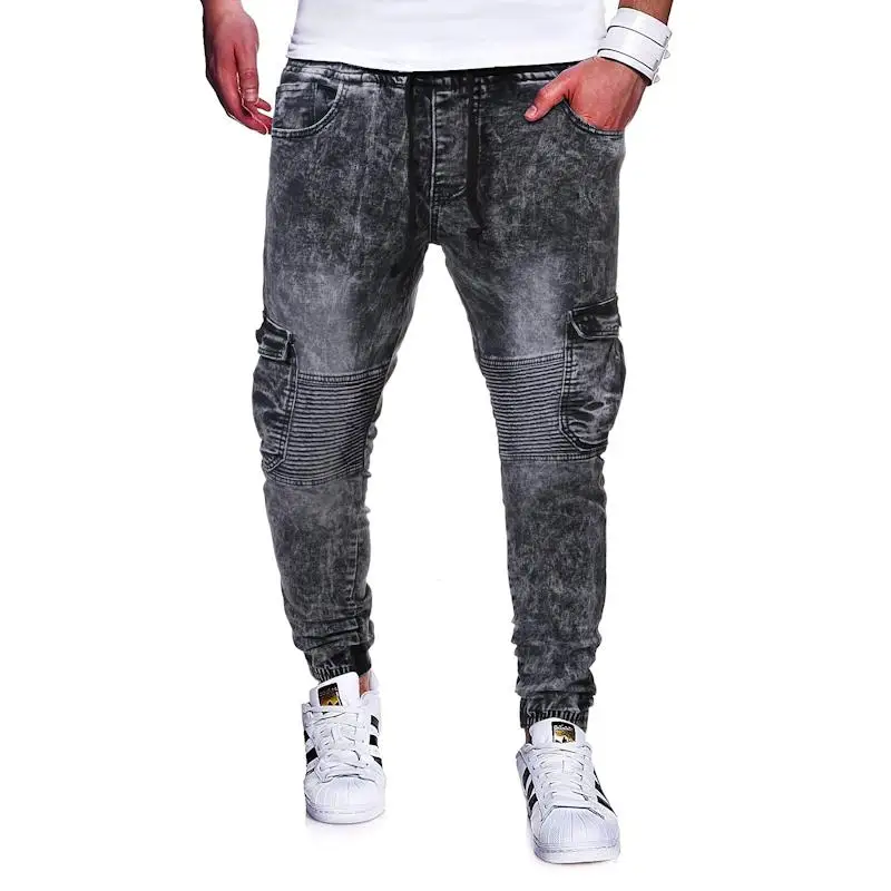 

Men Jeans Pants Men's Denim Leisure sport Casual Trousers Jeans for Men Black Dark Blue New