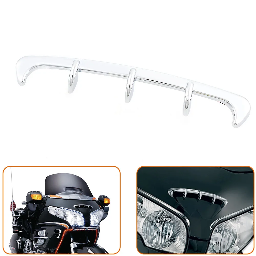 

Motorcycle Accessories Chrome Fairing Scoop Air Vent Duct Trim Fits For HONDA Goldwing 1800 Gold wing 1800 GL1800 2001-2011 NEW