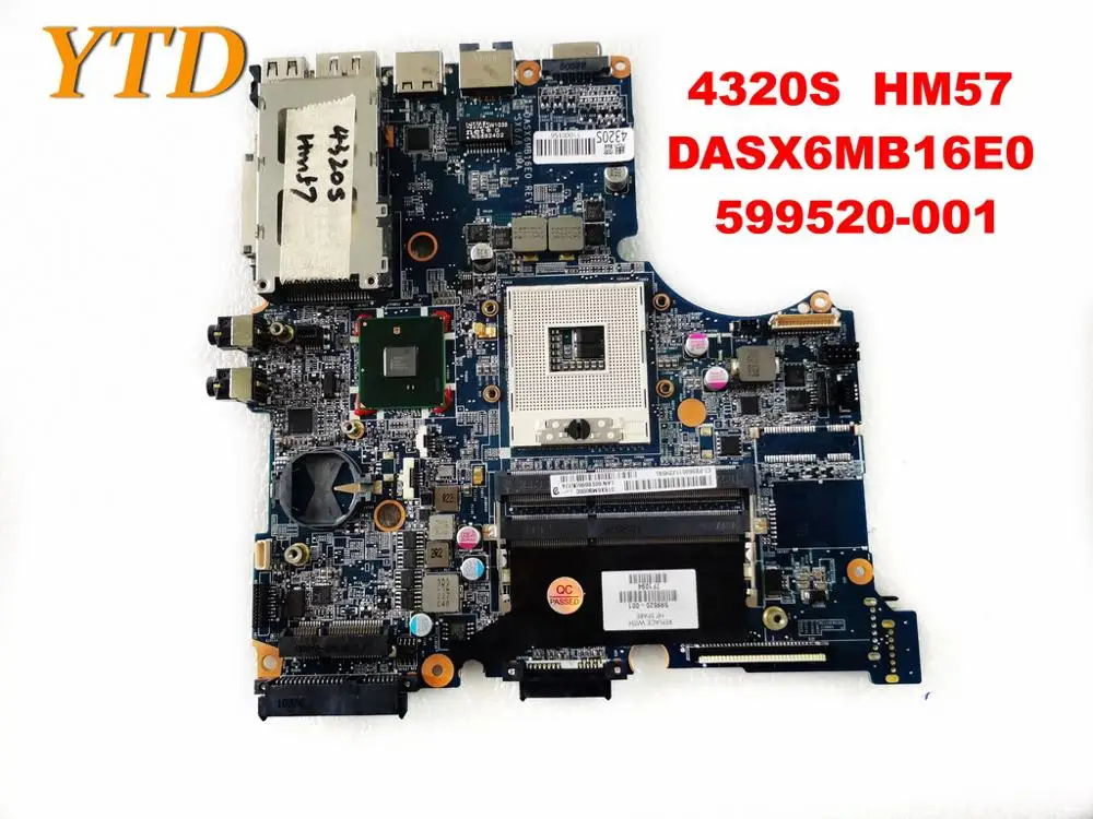 

Original for HP 4320S Laptop motherboard 4320S HM57 DASX6MB16E0 599520-001 tested good free shipping