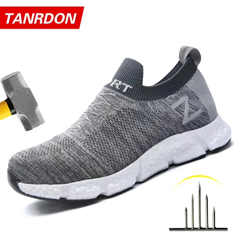

Mens Work Boots Safety Shoes Steel Toe Lightweight Breathable Hike Sneakers Construction Shoes for Men Steel Toe Boots