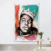 the notorious b i g pop hd music poster tapestry hip hop band banner four holes flag mural hanging painting bar cafe home decor