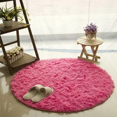 

Carpet Mats Silk Wool Round Carpet Hanging Basket Electric Cute Bedside Carpets Fitness Yoga Mats Support Customization