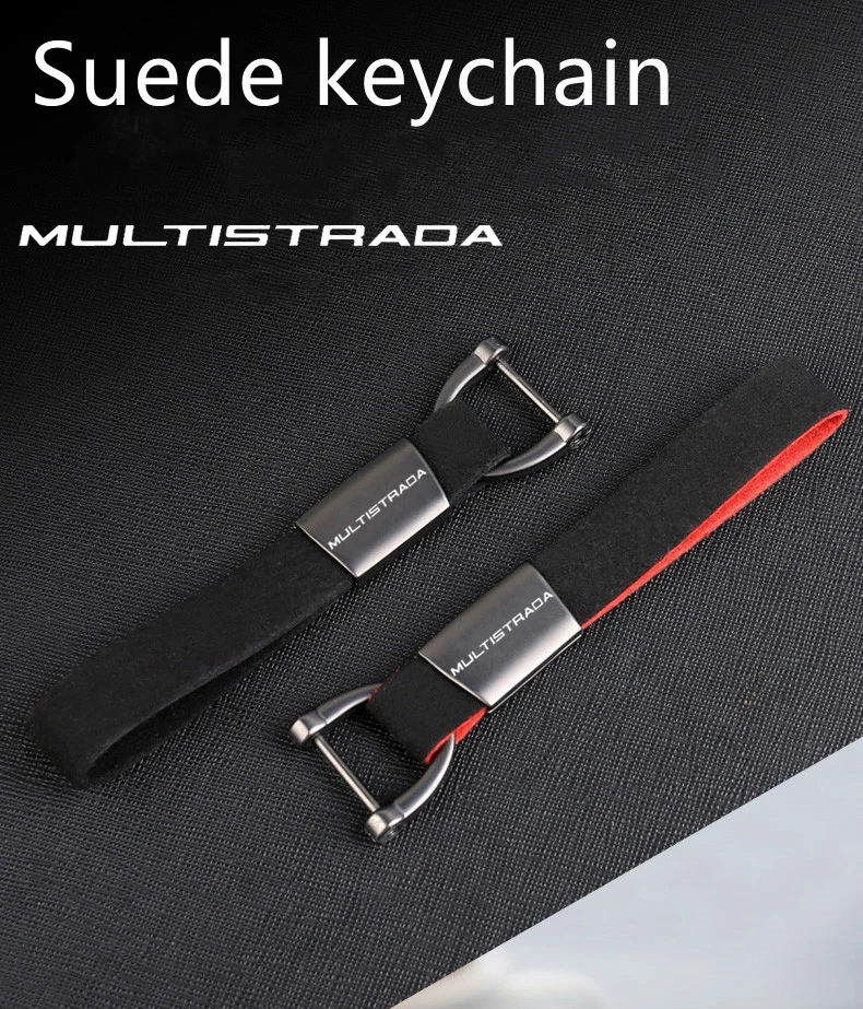 

Premium suede motorcycle keychain key ring For DUCATI Multistrada 1200 950 1100 1200 1200S 1200GT 1260