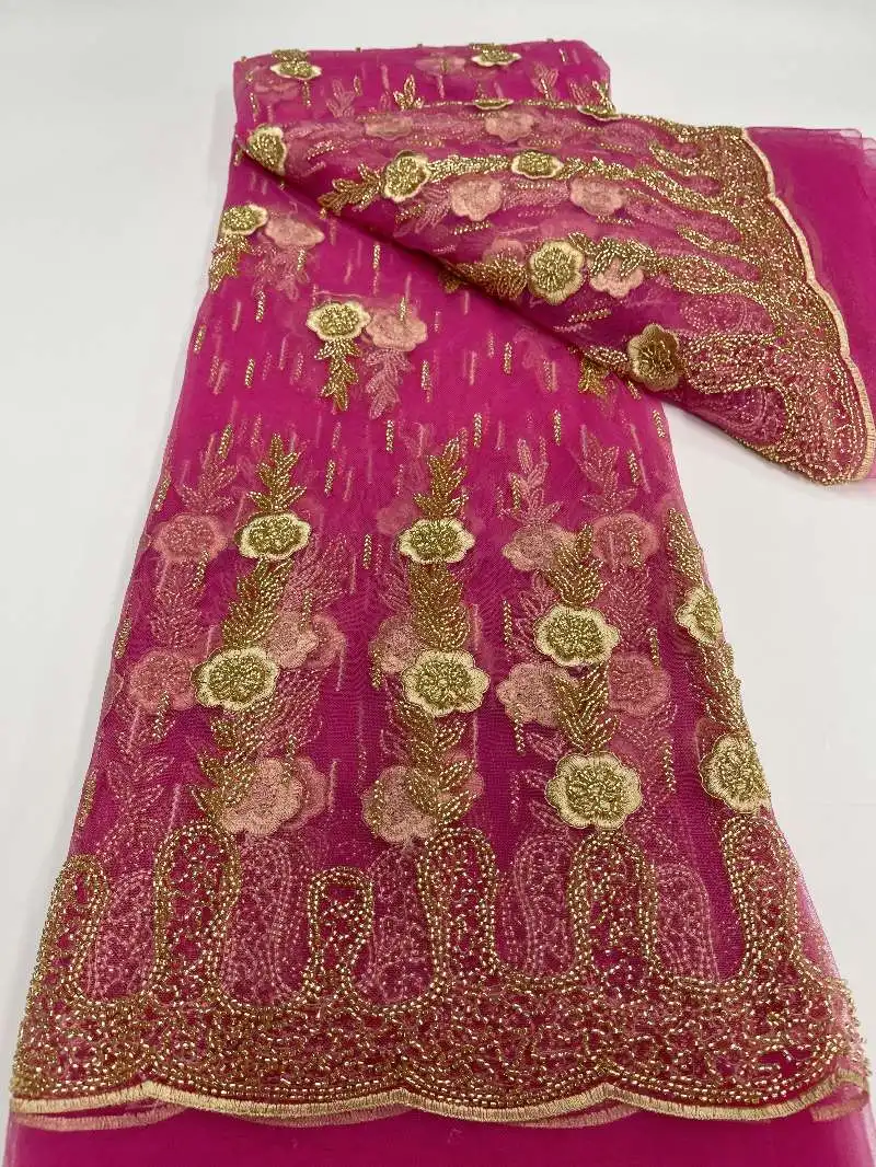 

(5 ярдов/шт.) высококачественные вышитые блестящие французские сетчатые кружевные ткани, новинка для платья FJY436