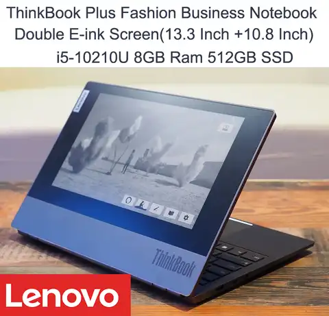 Lenovo ThinkBook Plus Business Laptop i5-10210 512GB SSD Dual 13,3 Inch Led Backlight + 10,8 Inch E-ink Screen PC