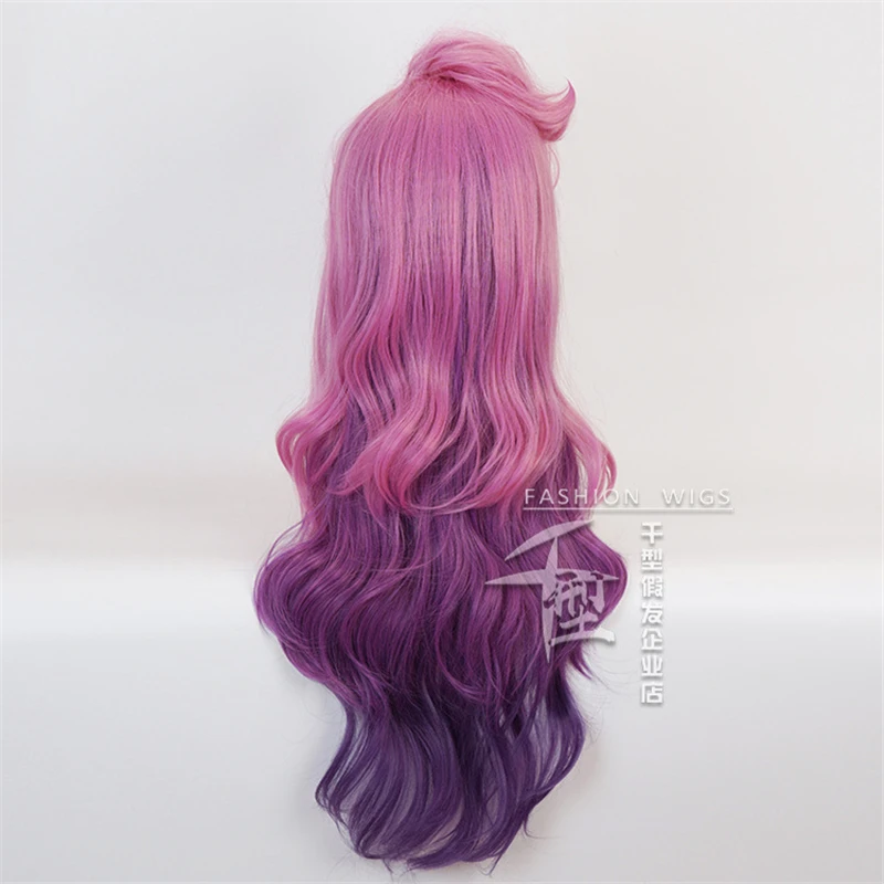 

Game LoL Seraphine Cosplay Wig KDA Cosplay Loose Wave Straight Pink Mixed Purple Wigs Heat Resistant Synthetic Hair Role Play