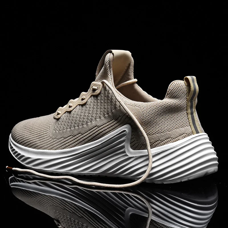 

2021 Summer Breathable Mesh Shoes for Men Lace-up Non-slip Tennis Sneakers Outdoor Jogging Trainers Soft Zapatillas De Deporte