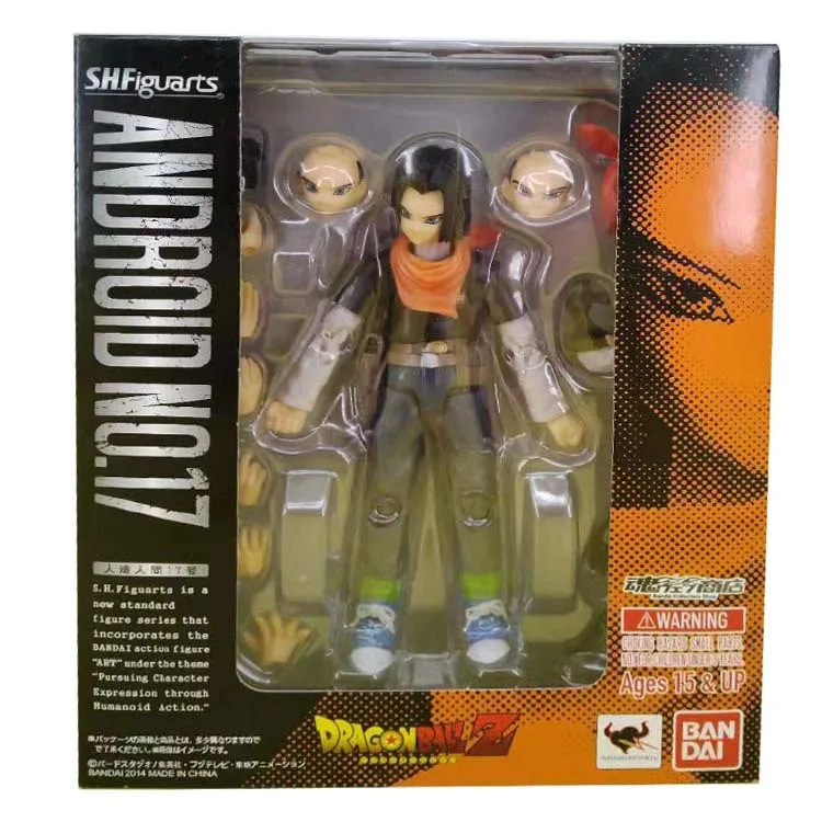 

Dragon Ball Z Android NO.17 NO.18 SHF PVC Action Figures Toy Anime Dragon Ball Super Figurine Toys 130mm