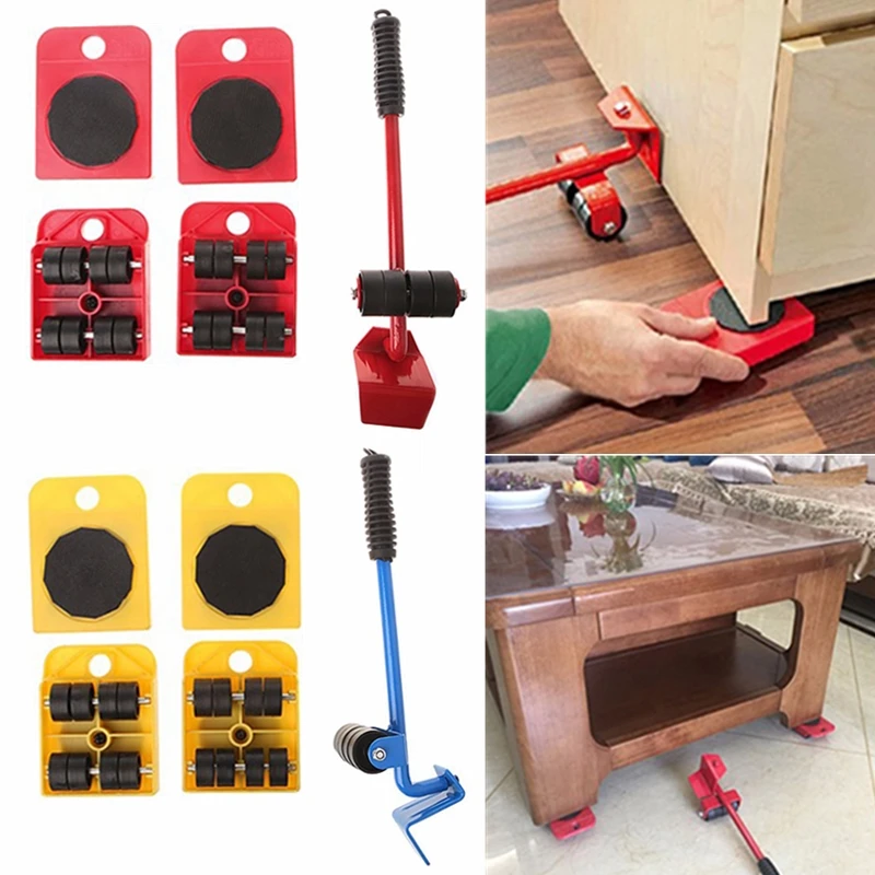 Подъемник для мебели 5 шт./компл. тяжелый профессиональный ролик набор