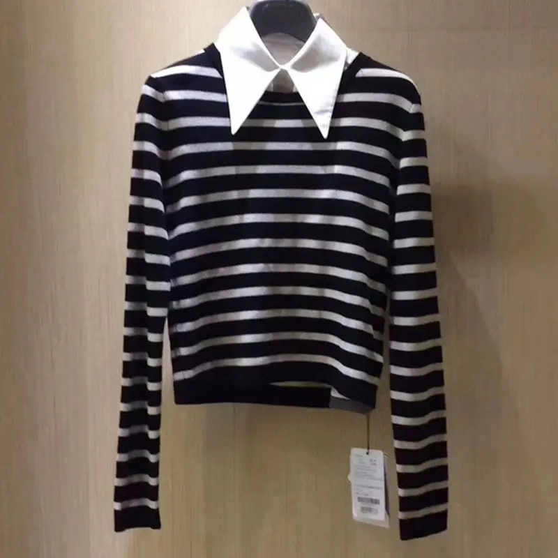 Офисная женская элегантная хлопковая Съемная полурубашка однотонная