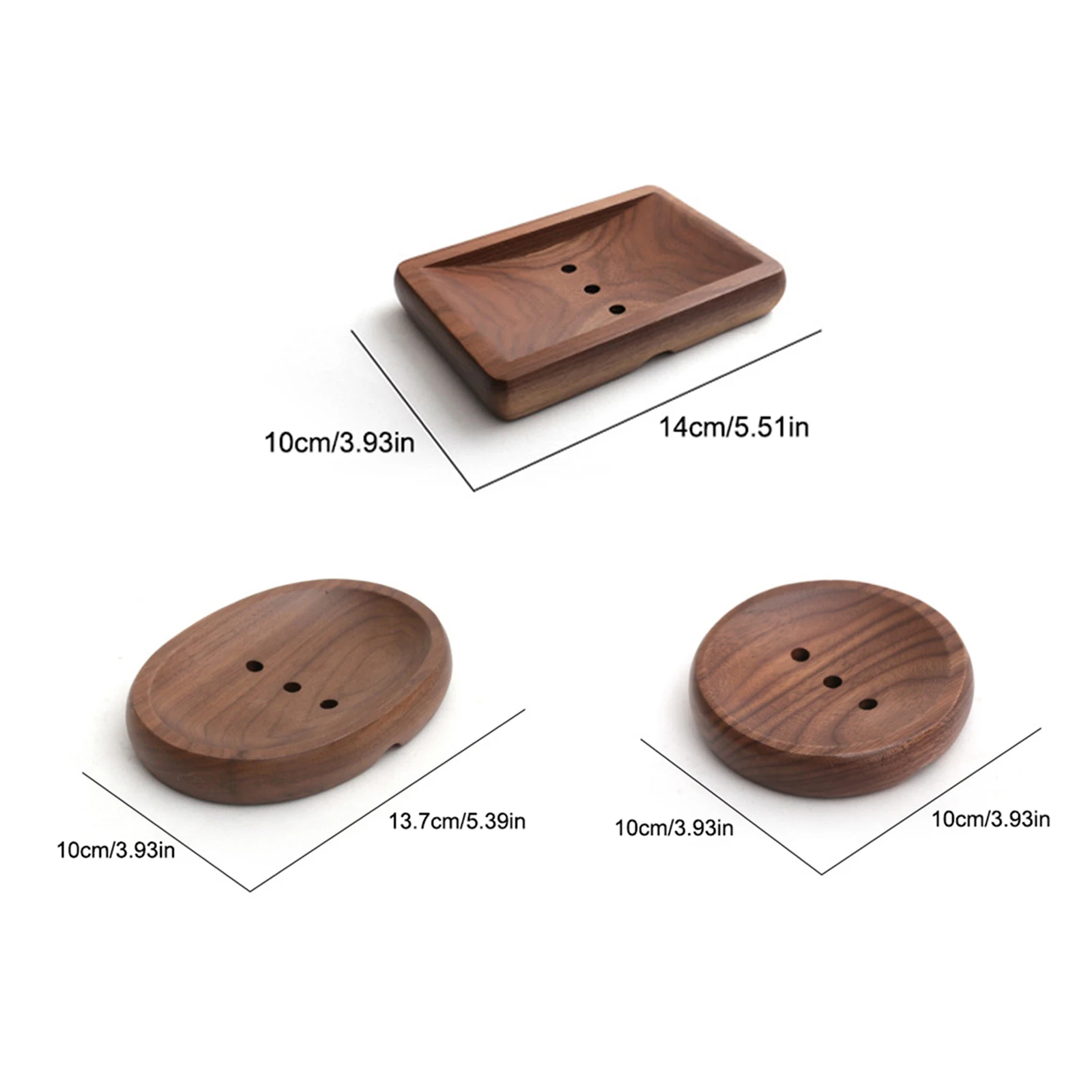 Деревянный держатель для мыла из черного ореха для ванных комнат и душа, сделанный вручную из бамбука.