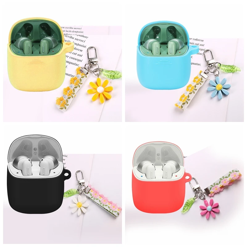 

Silicone Cover for JBL Tune 220 Case luxury Lace Flower Keyring Silicone Wireless Bluetooth Earphones Cover for JBL T220 225