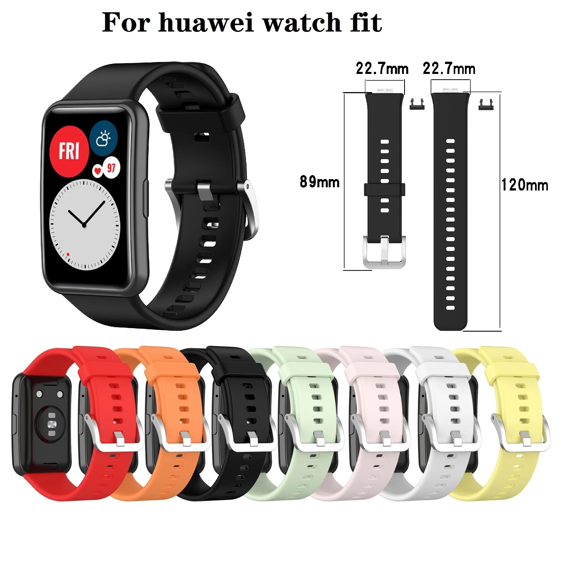 

wrist strap for Huawei watch fit accessories replacement silicone adjustable wristband for huawei fit bracelet loop soft strap