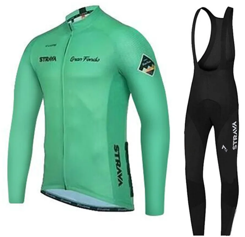 6 Strava велосипедные майки Ropa Maillot Ciclismo с длинным рукавом осень и зима Велоспорт Джерси одежда дышащий комбинезон комплект - Цвет: 6