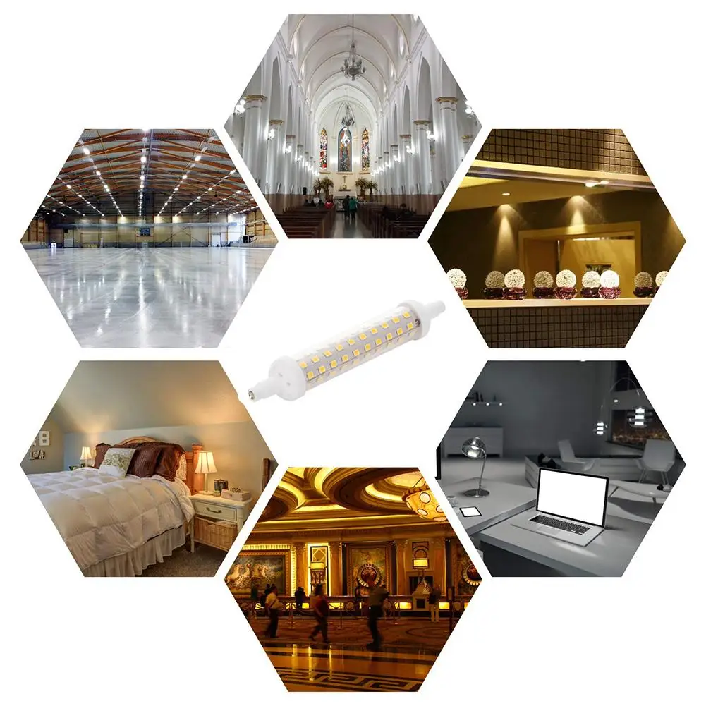 80 шт. светодиодный лампочка с регулируемой яркостью R7S светильник 2835 SMD 9 для