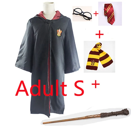 Adult S Волшебная палочка Ravenclaw Gryffindor Hufflepuff Slytherin, волшебная палочка для косплея, костюмы робы, накидка на Хэллоуин, рождественский подарок - Цвет: Adult S