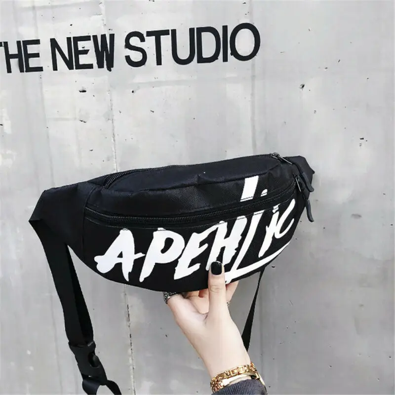 Поясная сумка для мужчин и женщин повседневная нагрудная с надписью нейлоновые