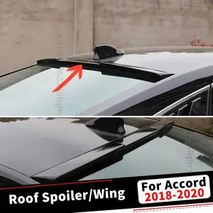 roof rear spoiler wing refit trim styling trunk spoiler racing sport boot lip exterior part for honda accord 2018 2019 2020 free global shipping