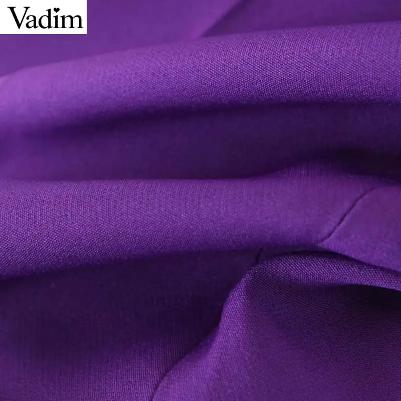 Женское элегантное платье vadim фиолетовые брюки с эластичной резинкой на талии