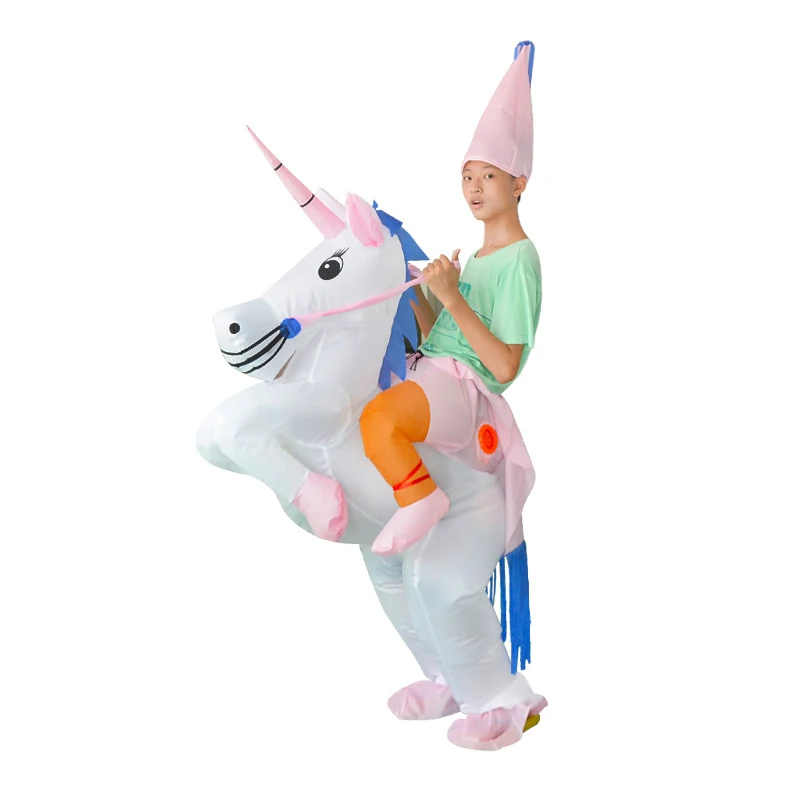 

Inflatable Unicorn Carnival Cosplay Costumes Suit Animal Cartoon Halloween Kids Adult Funny Costumes Child Birthday Party Gift