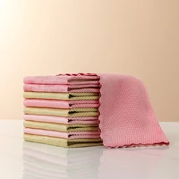 5pcs 30x40cm kitchen anti grease wiping rags window car wipe cloth cleaning cloth home absorbable washing dish cleaning towel