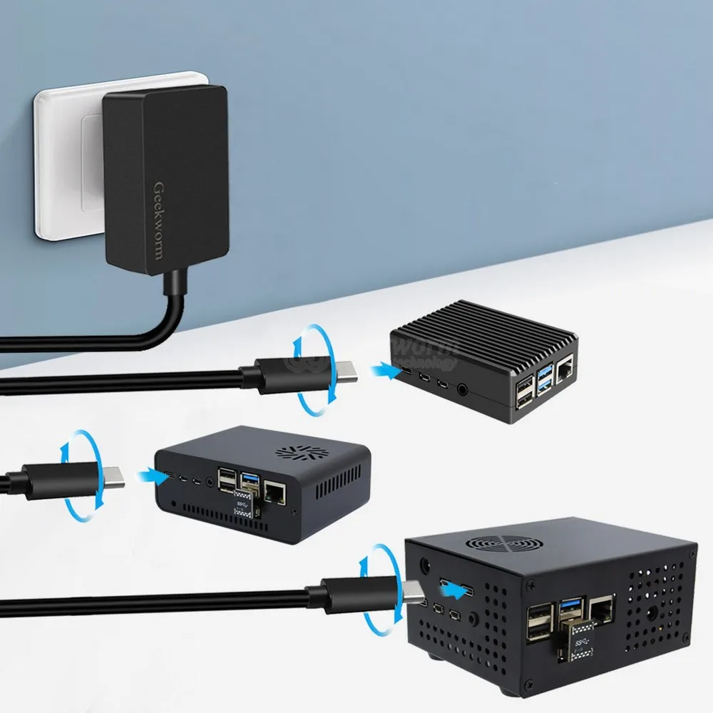 Адаптер питания Geekworm Raspberry Pi 4 источник 5 в а 20 Вт Type C для 8 ГБ/4 ГБ/2 ГБ/NASPi/X735 / X708 X728 |