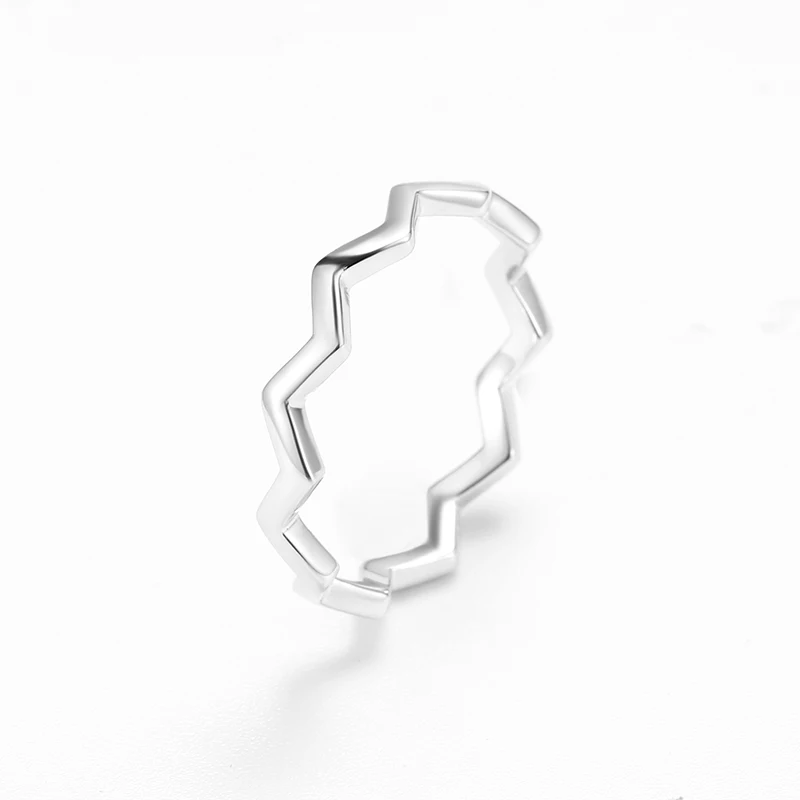 925 пробы серебряные Простые Стильные Кольца для женщин ювелирные изделия