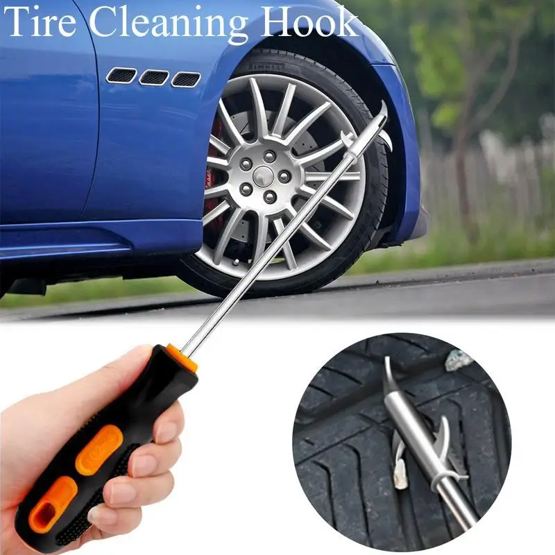 

Car Tire Cleaning Hook Explosion-proof Alloy Scraper Multifunctional Stone Cleaning Tool Accessories