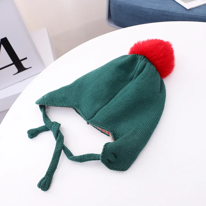 Вязаная шапка для маленьких мальчиков и девочек рождественские шапки с оленями