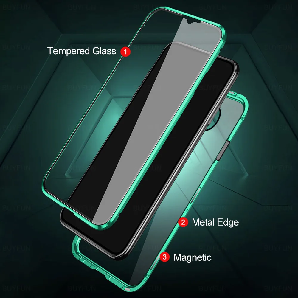 

poxo x3 pro case 360 full metal bumper magnetic flip covers for pocophone poco x3 x 3 x3pro nfc double-side tempered glass coque