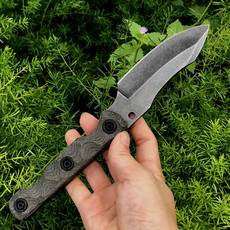 

Free shipping High hardness 62HRC manual straight knife VG10 steel blade Flax handle outdoor survival camp EDC tool