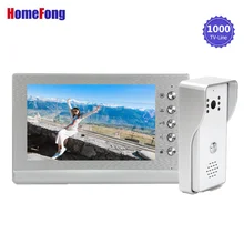 HomeFong Video Door Phone Intercom Doorbell Camera Wired System Unlock Support Electric Lock(Not Included) IP65 Day Night Vision