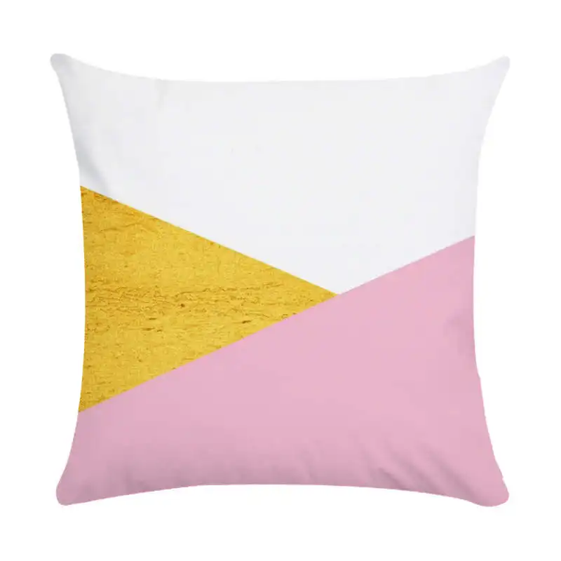 Наволочка для дивана кресла спальни 45x45 см желтый геометрический рисунок чехол