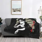 Одеяло Levi Senpai, покрывало, плед, пододеяльник 150200, голубое одеяло для выживания