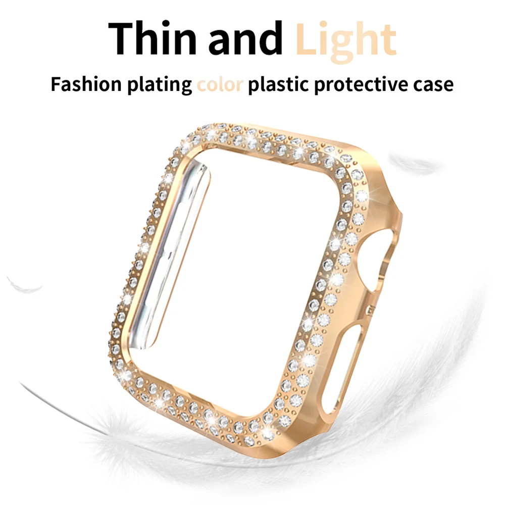 Women Ladies Case for Apple Watch Series 8 7 6 SE 5 4 Cover PC Diamond Protector Bumper Ultra 49mm 41mm 45mm 40mm 44mm 42mm 38mm
