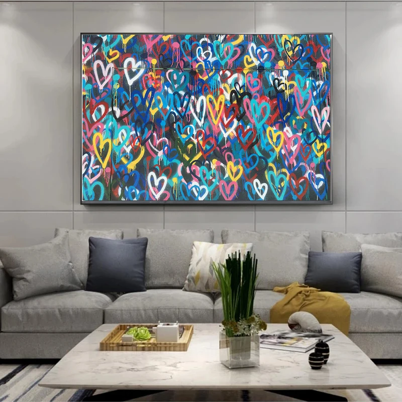 

Love Graffiti Decorative Painting Banksy Poster Prints Ramadan Decoration Abstract Art Wall Picture Print For Living Room Deco