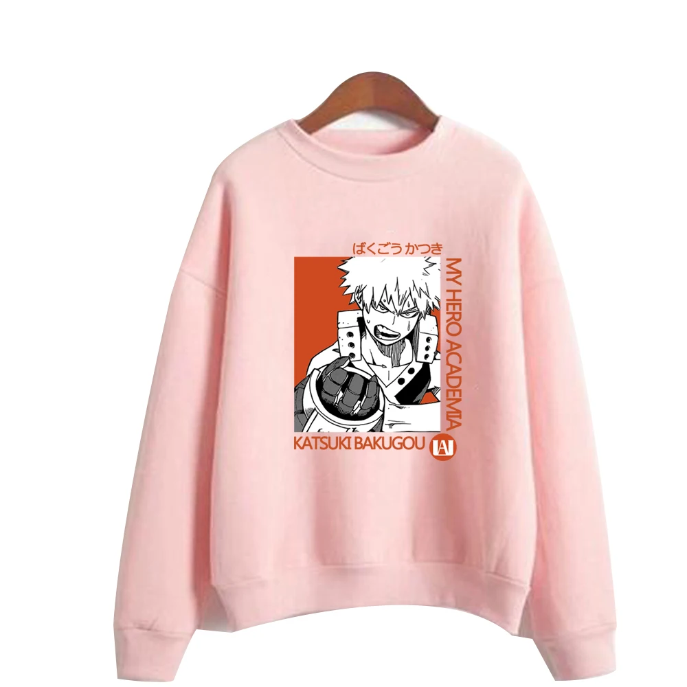

Anime My Hero Academia Hoodies Harajuku Katsuki Bakugo Printed Tops
