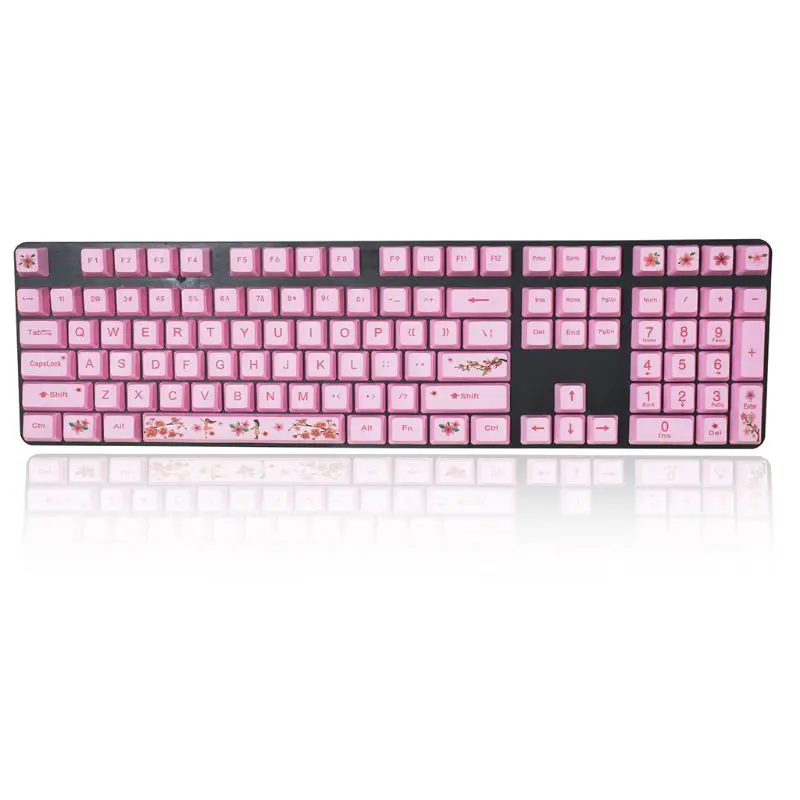 1 Набор сменных OEM PBT 108 Keycaps краситель-сублимация Восточная вишня Keycap для Readson GANSS
