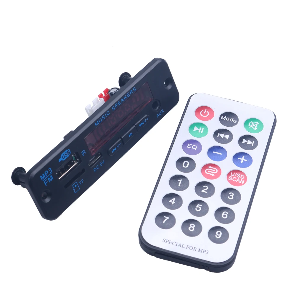 DC 5V 12V Усилитель MP3 декодер плата Bluetooth совместимая с автомобильным плеером V5.0 USB