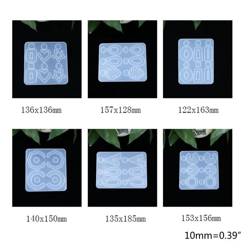 

1 Set Crystal Epoxy Resin Mold Earrings Drop Dangle Pendant Casting Silicone Mould Handmade DIY Crafts Jewelry Making Tools