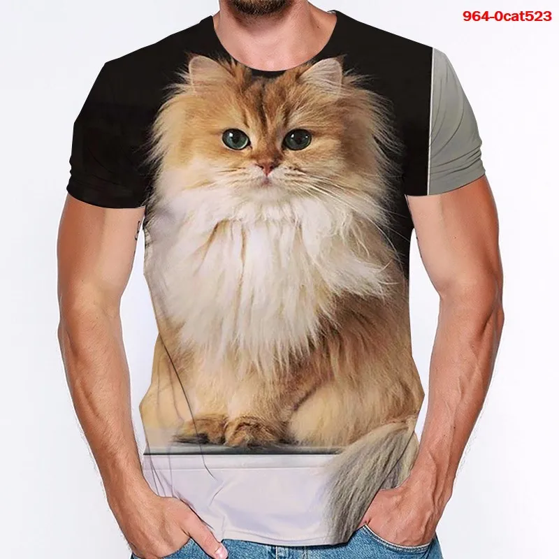 

Women 3d Tshirt Cute Animal Cat Print Fashion Oversized T Shirt O-neck Short Sleeve Female 2020 Summer Tshirts Funny Cat Tops