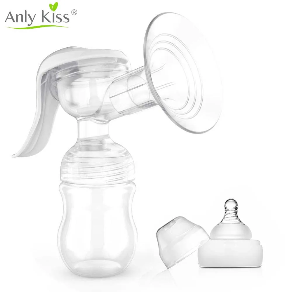 

Anly Kiss Silicone Manual Breast Pump Suction Milk Pump With Baby Feeding Pipple Milk Bottle Sucking Postpartum Supplies